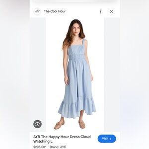 AYR Blue Ruffled Tiered Maxi Sundress